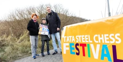 Een gezin bij het Tata Steel Chess Festival