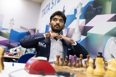 Gukesh at Tata Steel Chess Tournament 2026